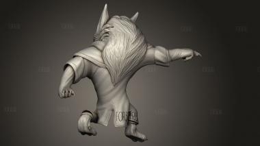 Диорама Варкрафт Чиби Генн 3d stl модель для ЧПУ