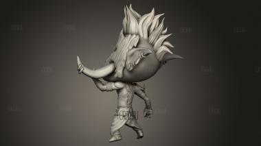 Диорама Варкрафт Чиби Шаман-Тролль 3d stl модель для ЧПУ
