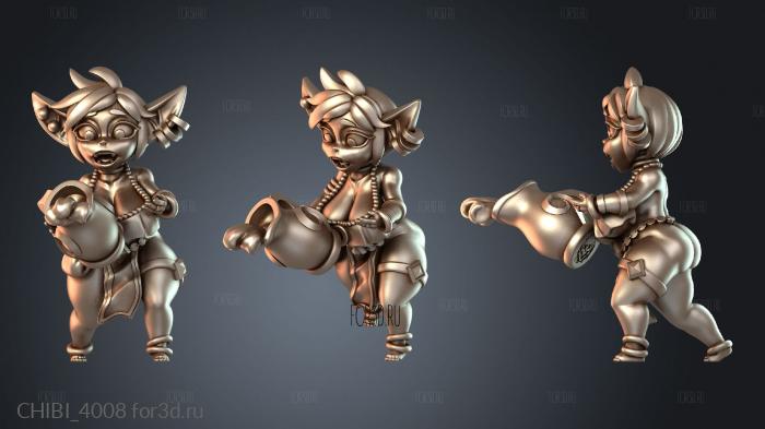 CHIBI_4008 stl model for CNC