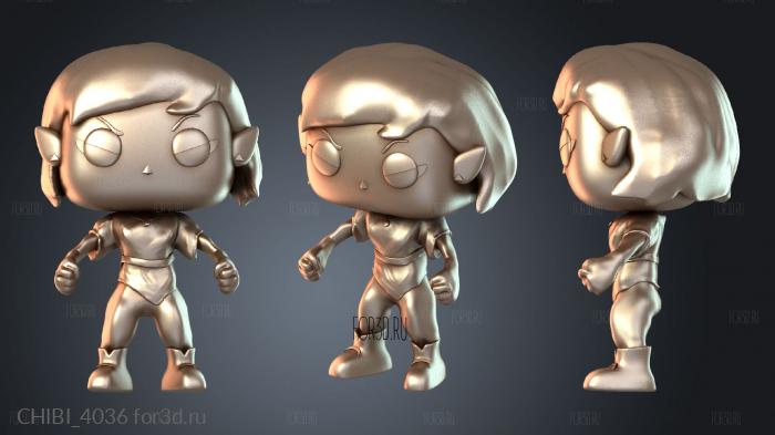 CHIBI_4036 stl model for CNC