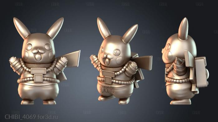 CHIBI_4069 stl model for CNC