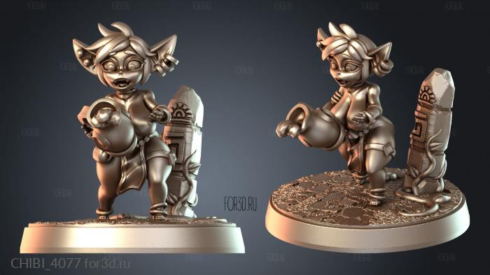 CHIBI_4077 stl model for CNC