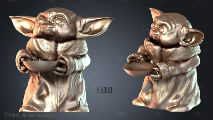 CHIBI_4086 stl model for CNC