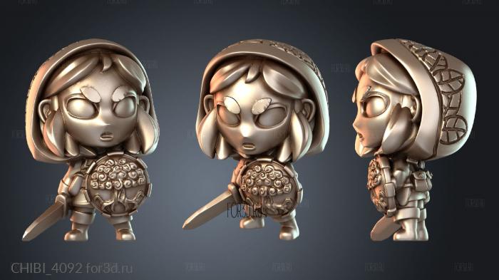 CHIBI_4092 stl model for CNC