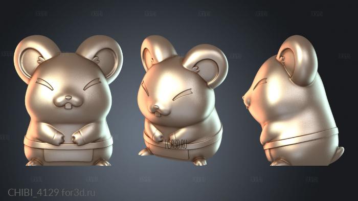 CHIBI_4129 stl model for CNC