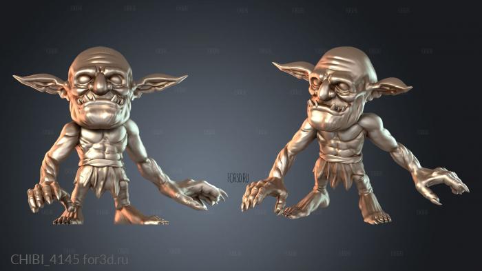 CHIBI_4145 stl model for CNC