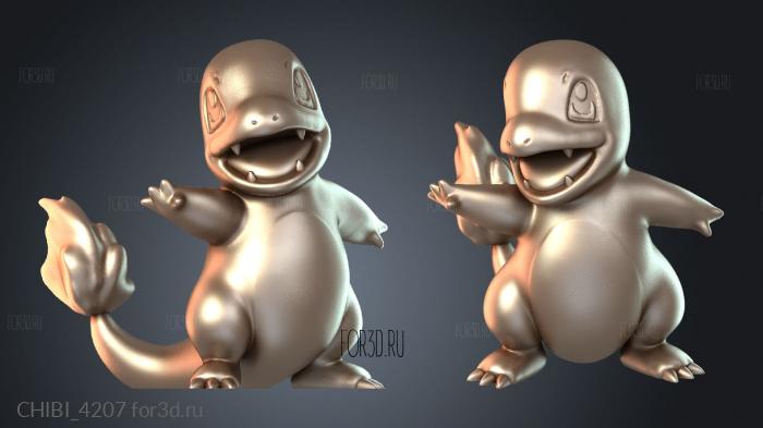 CHIBI_4207 stl model for CNC