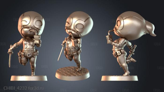 CHIBI_4232 stl model for CNC