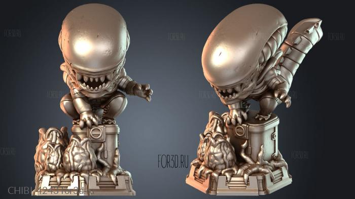 CHIBI_4243 stl model for CNC