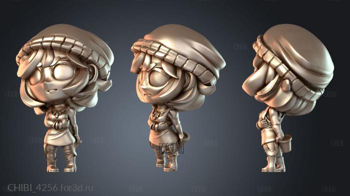 CHIBI_4256 stl model for CNC