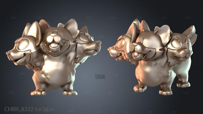 CHIBI_4322 stl model for CNC