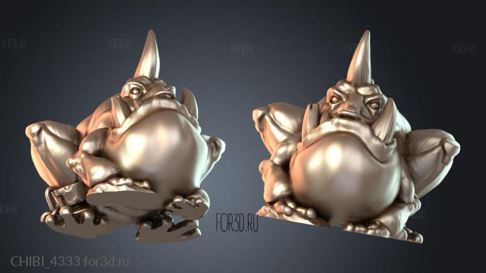 CHIBI_4333 stl model for CNC