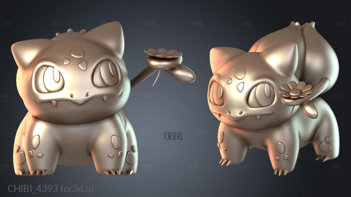 CHIBI_4393 stl model for CNC