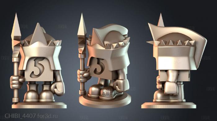 CHIBI_4407 stl model for CNC