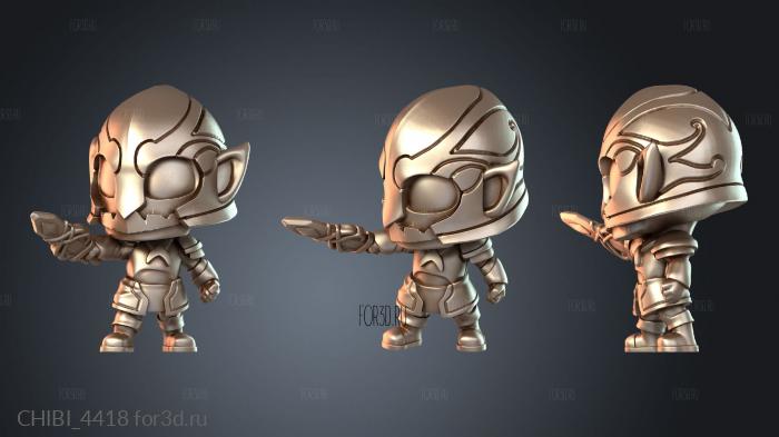CHIBI_4418 stl model for CNC