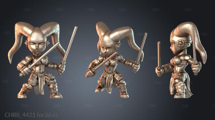 CHIBI_4421 stl model for CNC