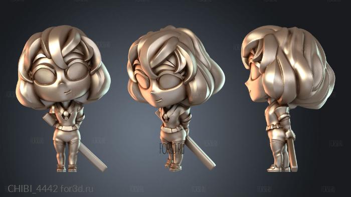 CHIBI_4442 stl model for CNC