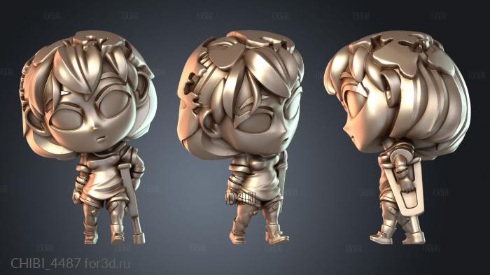 CHIBI_4487 stl model for CNC