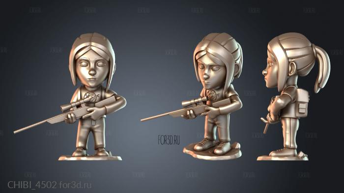 CHIBI_4502 stl model for CNC