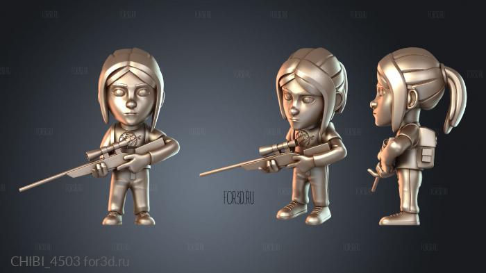 CHIBI_4503 stl model for CNC