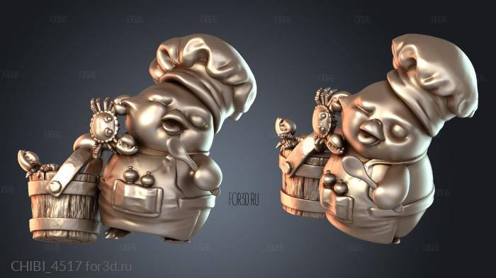 CHIBI_4517 stl model for CNC