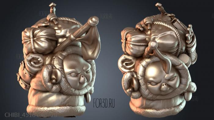 CHIBI_4518 stl model for CNC
