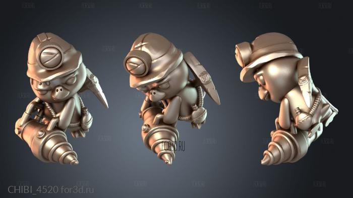 CHIBI_4520 stl model for CNC