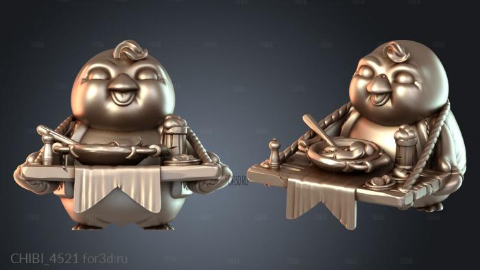 CHIBI_4521 stl model for CNC