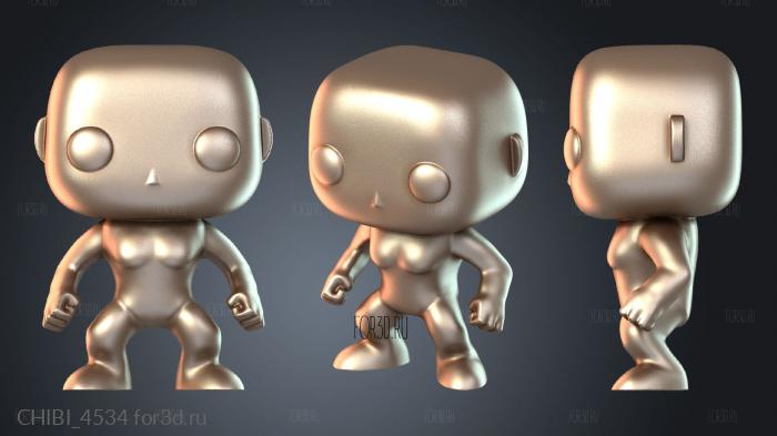 CHIBI_4534 stl model for CNC