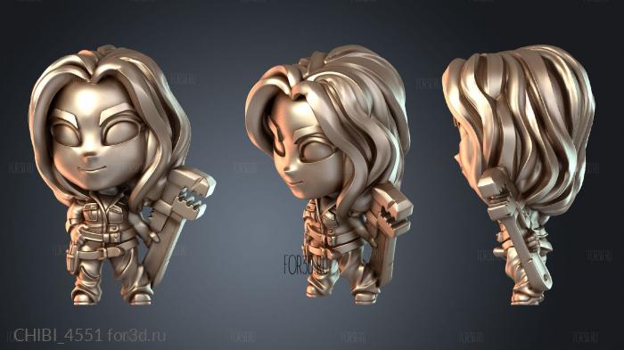 CHIBI_4551 stl model for CNC