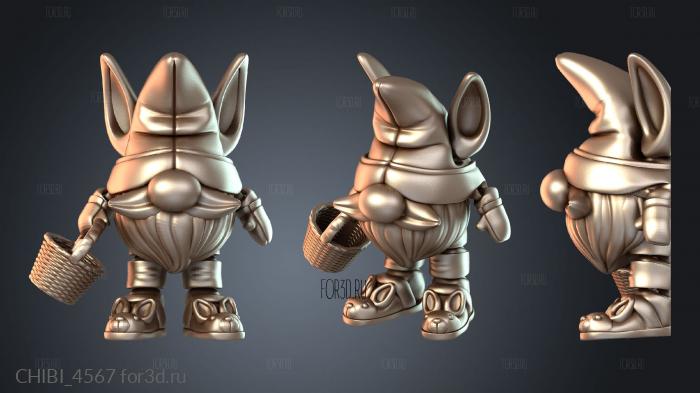 CHIBI_4567 stl model for CNC