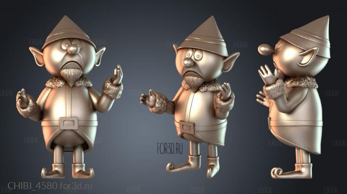 CHIBI_4580 stl model for CNC