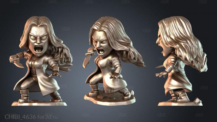 CHIBI_4636 stl model for CNC