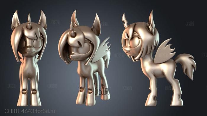 CHIBI_4643 stl model for CNC
