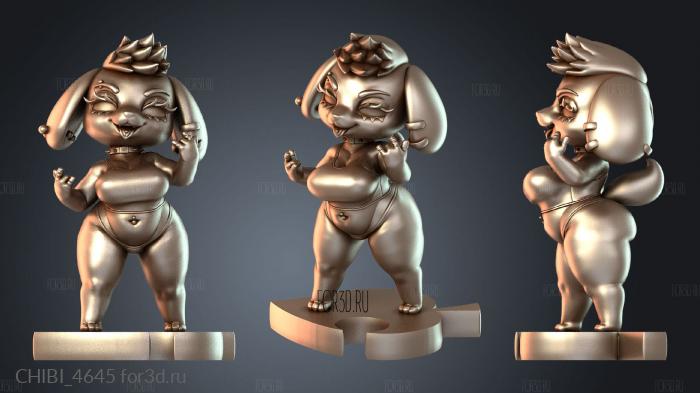 CHIBI_4645 stl model for CNC
