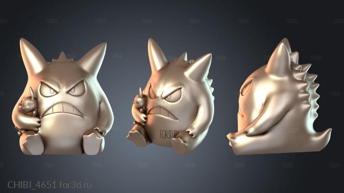 CHIBI_4651 stl model for CNC