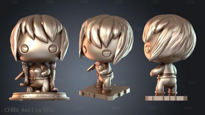 CHIBI_4661 stl model for CNC