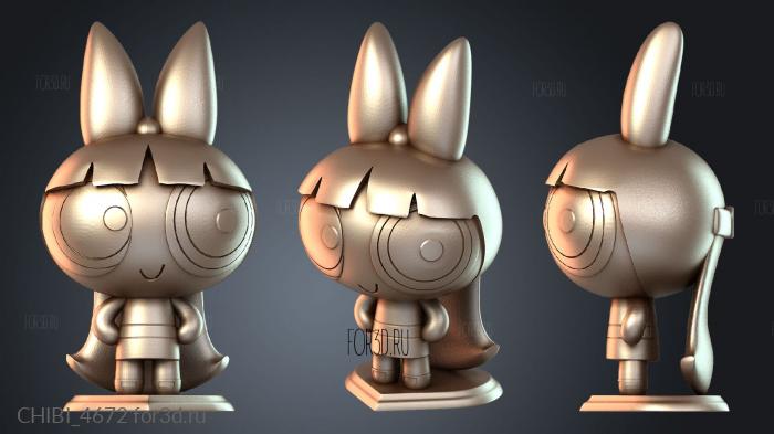 CHIBI_4672 stl model for CNC