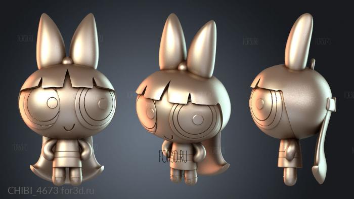 CHIBI_4673 stl model for CNC