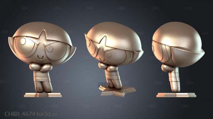 CHIBI_4674 stl model for CNC