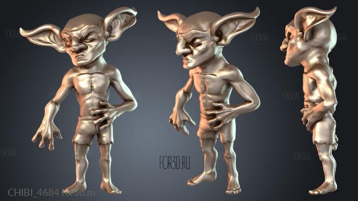 CHIBI_4684 stl model for CNC