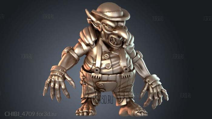 CHIBI_4709 stl model for CNC