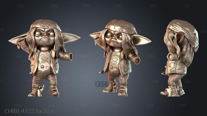 CHIBI_4722 stl model for CNC