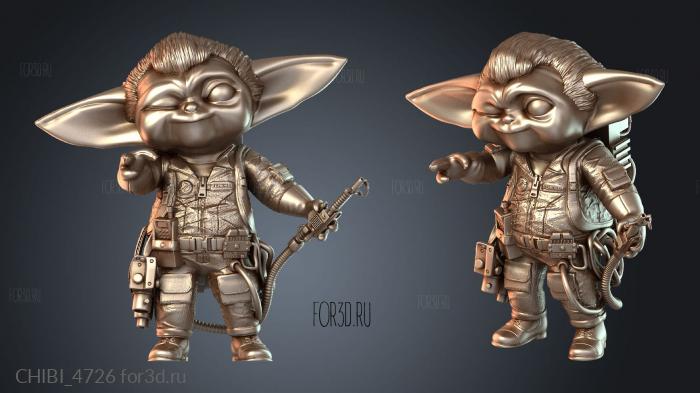 CHIBI_4726 stl model for CNC