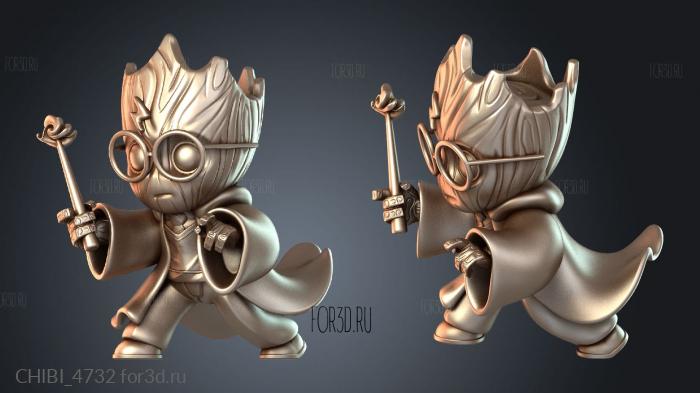 CHIBI_4732 stl model for CNC