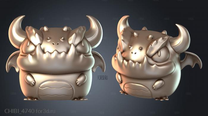 CHIBI_4740 stl model for CNC