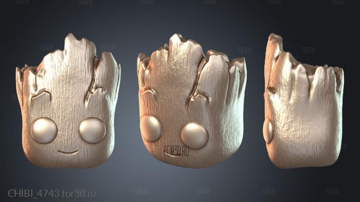 CHIBI_4743 stl model for CNC