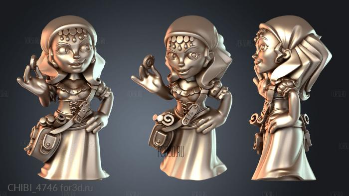 CHIBI_4746 stl model for CNC