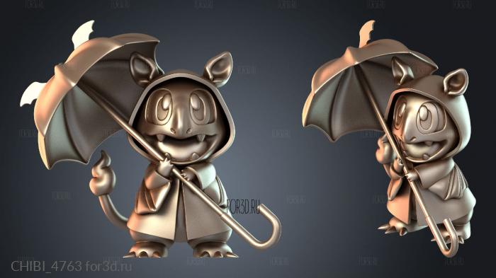 CHIBI_4763 stl model for CNC