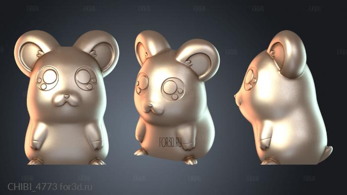 CHIBI_4773 stl model for CNC